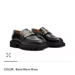 All Saints Women's Lola Studded Apron Toe Loafers